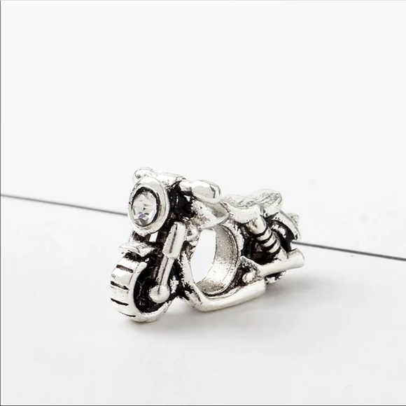 Motorcycle Biker Pandora Charm Silver Bracelet Pendant - Picture 2 of 3